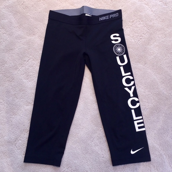 SOUL-CYCLE X NIKE PRO BLACK DRY FIT LEGGINGS - Picture 1 of 8